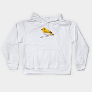 Indian White Eye Bird Species Kids Hoodie